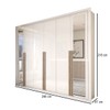 Guarda-Roupa Casal Severo Gold 6 Portas 6 Gavetas com Espelho Branco - Panorama Móveis
