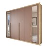 Guarda-Roupa Casal Severo Gold 6 Portas 6 Gavetas com Espelho Capuccino/Terracota - Panorama Móveis
