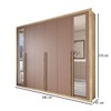 Guarda-Roupa Casal Severo Gold 6 Portas 6 Gavetas com Espelho Capuccino/Terracota - Panorama Móveis