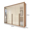 Guarda-Roupa Casal Severo Gold 6 Portas 6 Gavetas com Espelho Cinamomo/Off White - Panorama Móveis