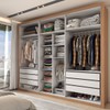 Guarda-Roupa Casal Severo Gold 6 Portas 6 Gavetas com Espelho Cinamomo/Off White - Panorama Móveis