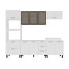 Cozinha Completa Amara 10 Portas 4 Gavetas com Vidro 40250785 Branco - Politorno