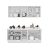 Cozinha Compacta Amara 9 Portas 3 Gavetas com Vidro 40250786 Branco - Politorno