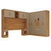 Guarda-Roupa Modulado Soberano 11 Portas 5 Gavetas 100% Mdf com Espelho Cinamomo/Cappuccino - Panorama Móveis