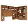 Guarda-Roupa Modulado Soberano 11 Portas 5 Gavetas 100% Mdf com Espelho Cinamomo/Cappuccino - Panorama Móveis