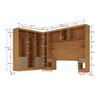 Guarda-Roupa Modulado Soberano 11 Portas 8 Gavetas 100% Mdf com Espelho Cinamomo/Cappuccino - Panorama Móveis