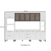 Cozinha Completa Amara 13 Portas 4 Gavetas com Vidro 40250775 Branco - Politorno
