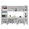 Cozinha Completa Amara 13 Portas 4 Gavetas com Vidro 40250775 Branco - Politorno
