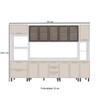 Cozinha Completa Amara 13 Portas 4 Gavetas com Vidro 40250775 Creme/Branco - Politorno