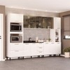Cozinha Completa Amara 13 Portas 4 Gavetas com Vidro 40250777 Branco - Politorno