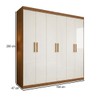 Guarda-Roupa Casal Holanda 6 Portas 2 Gavetas 100% Mdf Cinamomo/Off White - Maxel