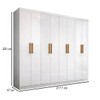 Guarda-Roupa Casal Holanda 8 Portas 4 Gavetas 100% Mdf Branco - Maxel