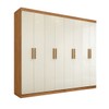 Guarda-Roupa Casal Holanda 8 Portas 4 Gavetas 100% Mdf Cinamomo/Off White - Maxel