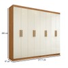 Guarda-Roupa Casal Holanda 8 Portas 4 Gavetas 100% Mdf Cinamomo/Off White - Maxel