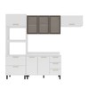 Cozinha Compacta Amara 8 Portas 4 Gavetas com Vidro 40250779 Branco - Politorno