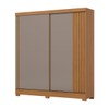 Guarda-Roupa Casal Select 2 Portas 2 Gavetas Flex com Ripado Cinamomo/Off White/Avelã - Henn