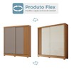 Guarda-Roupa Casal Select 2 Portas 2 Gavetas Flex com Ripado Cinamomo/Off White/Avelã - Henn