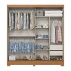 Guarda-Roupa Casal Select 2 Portas 2 Gavetas Flex com Ripado Cinamomo/Off White/Avelã - Henn
