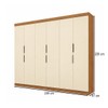 Guarda-Roupa Casal Diamante 6 Portas 4 Gavetas Cinamomo/Off White - Pnr Móveis