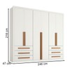 Guarda-Roupa Casal Nobre Plus 6 Portas 6 Gavetas Branco - Pnr Móveis
