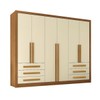 Guarda-Roupa Casal Nobre Plus 6 Portas 6 Gavetas Cinamomo/Off White - Pnr Móveis