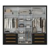 Guarda-Roupa Casal Nobre Plus 6 Portas 6 Gavetas Preto - Pnr Móveis