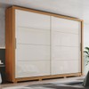 Guarda-Roupa Casal Palace 2 Portas 4 Gavetas Cinamomo/Off White - Henn
