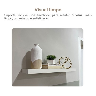 Prateleira Tamburato 66,8 Cm Branco - Artany Movéis