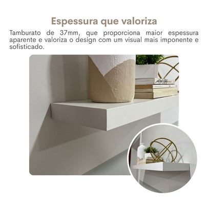 Prateleira Tamburato 66,8 Cm Branco - Artany Movéis