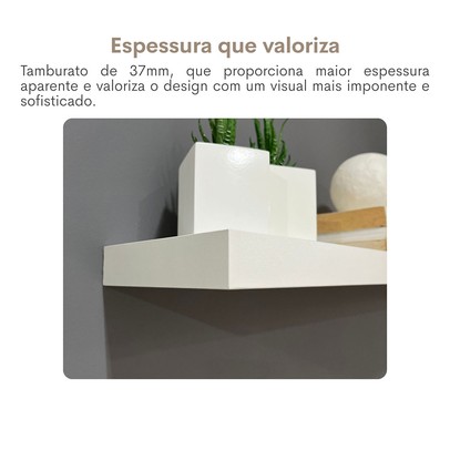 Prateleira Tamburato 89,5 Cm Branco - Artany Movéis