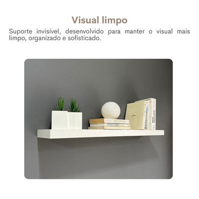Prateleira Tamburato 89,5 Cm Branco - Artany Movéis
