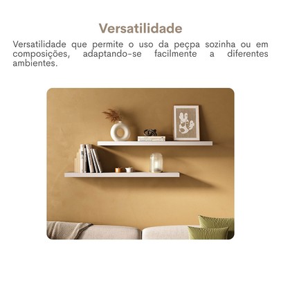 Prateleira Tamburato 89,5 Cm Branco - Artany Movéis
