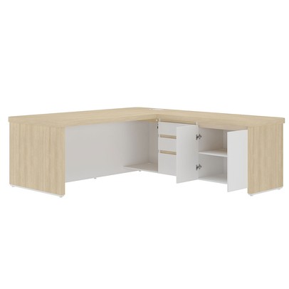 Mesa para Escritório Tamburato Supreme Ld Carvalho/Branco - Artany Móveis