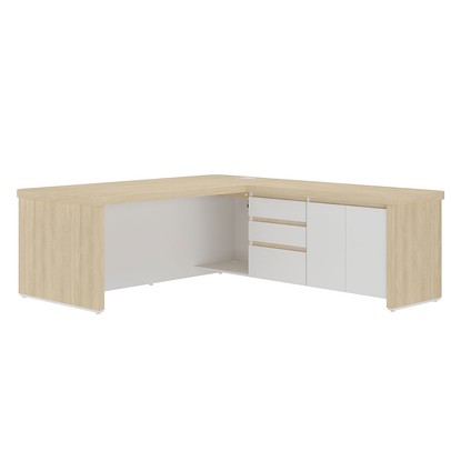 Mesa para Escritório Tamburato Supreme Ld Carvalho/Branco - Artany Móveis