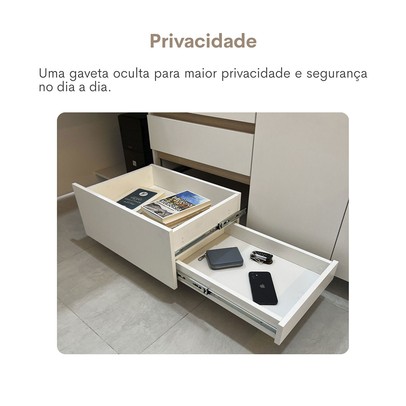 Mesa para Escritório Tamburato Supreme Ld Carvalho/Branco - Artany Móveis