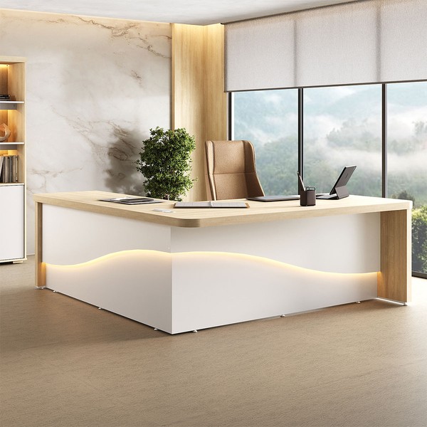 Mesa para Escritório Tamburato Supreme Ld Carvalho/Branco - Artany Móveis