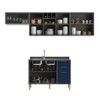 Cozinha Compacta Domus 6 Portas 3 Gavetas Silver/Royal - Hecol Móveis
