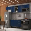 Cozinha Compacta Domus 6 Portas 3 Gavetas Silver/Royal - Hecol Móveis