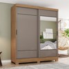 Guarda-Roupa Casal 2 Portas 2 Gavetas Nature/Avelã B74 - Briz