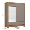 Guarda-Roupa Casal 2 Portas 2 Gavetas Nature/Avelã B74 - Briz