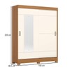 Guarda-Roupa Casal 2 Portas de Correr 2 Gavetas Cinamomo/Off White B66 - Briz