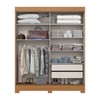 Guarda-Roupa Casal 2 Portas de Correr 2 Gavetas Cinamomo/Off White B66 - Briz