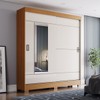 Guarda-Roupa Casal 2 Portas de Correr 2 Gavetas Cinamomo/Off White B66 - Briz
