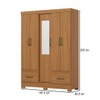 Guarda-Roupa Solteiro 5 Portas 2 Gavetas Cinamomo B60 - Briz