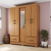 Guarda-Roupa Solteiro 5 Portas 2 Gavetas Cinamomo B60 - Briz