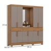 Guarda-Roupa Casal B374 10 Portas 3 Gavetas com Espelho Nature/Avelã - Briz