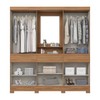 Guarda-Roupa Casal B374 10 Portas 3 Gavetas com Espelho Nature/Avelã - Briz