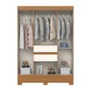 Guarda-Roupa Casal Jeferson 6 Portas 2 Gavetas Cinamomo/Off White - Henn