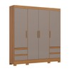Guarda-Roupa Casal 4 Portas 4 Gavetas B383 Cinamomo/Avelã - Henn