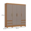 Guarda-Roupa Casal 4 Portas 4 Gavetas B383 Cinamomo/Avelã - Henn